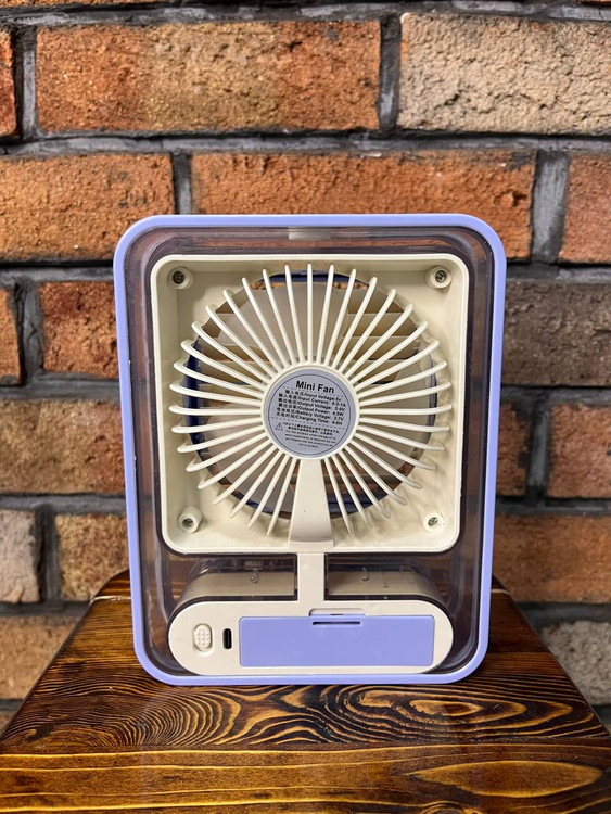 «پنکه شارژی رومیزی تابستانی با چراغ