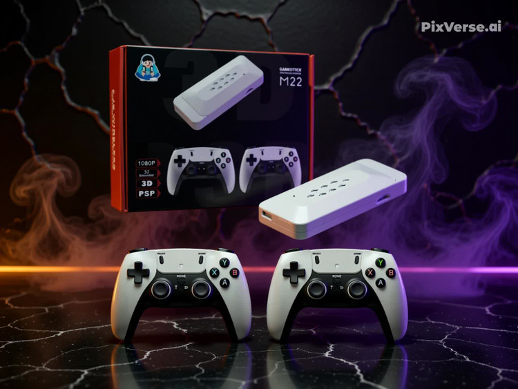 کنسول بازی Game Stick M22 با خروجی HDMI و دسته وایرلس